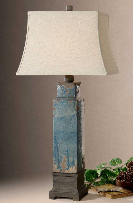 Soprana One Light Table Lamp Dark Rustic Bronze-Lamps-Uttermost-Lighting Design Store