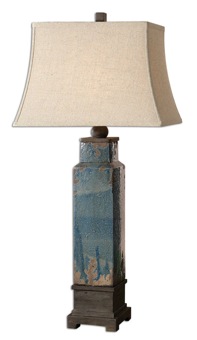 Soprana One Light Table Lamp Dark Rustic Bronze-Lamps-Uttermost-Lighting Design Store