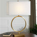 Duara One Light Table Lamp Brushed Brass-Lamps-Uttermost-Lighting Design Store