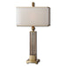 Caecilia One Light Table Lamp Brushed Brass-Lamps-Uttermost-Lighting Design Store