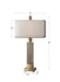 Caecilia One Light Table Lamp Brushed Brass-Lamps-Uttermost-Lighting Design Store