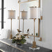 Villena One Light Buffet Lamp Brushed Brass-Lamps-Uttermost-Lighting Design Store