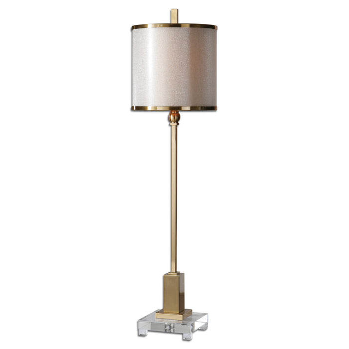 Villena One Light Buffet Lamp Brushed Brass-Lamps-Uttermost-Lighting Design Store