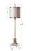 Villena One Light Buffet Lamp Brushed Brass-Lamps-Uttermost-Lighting Design Store