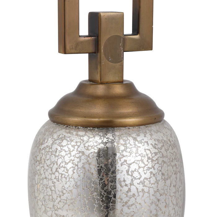 Copeland One Light Buffet Lamp Speckled Mercury Glass w/Coffee Bronze-Lamps-Uttermost-Lighting Design Store