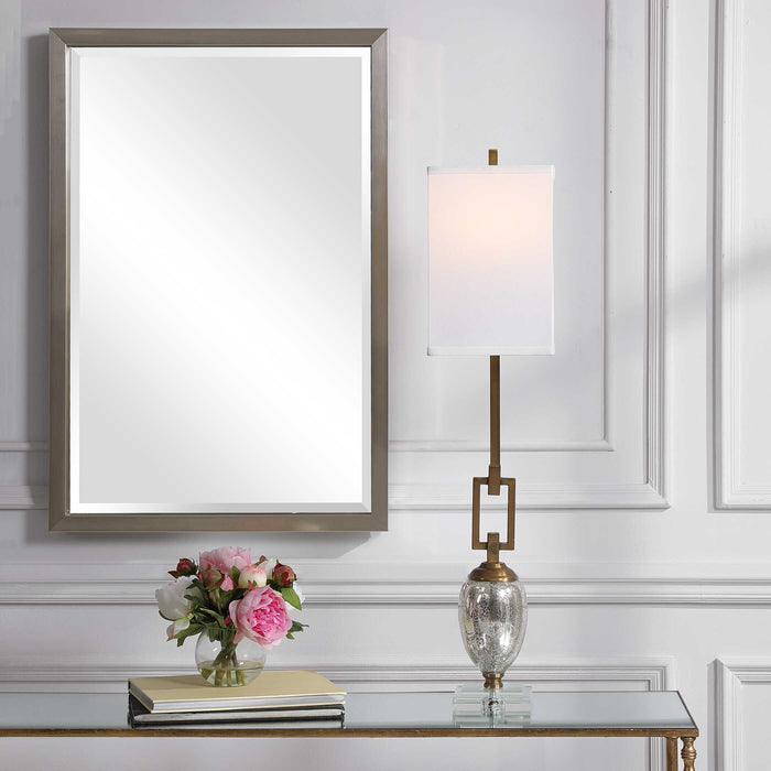 Copeland One Light Buffet Lamp Speckled Mercury Glass w/Coffee Bronze-Lamps-Uttermost-Lighting Design Store