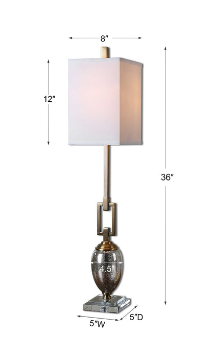 Copeland One Light Buffet Lamp Speckled Mercury Glass w/Coffee Bronze-Lamps-Uttermost-Lighting Design Store