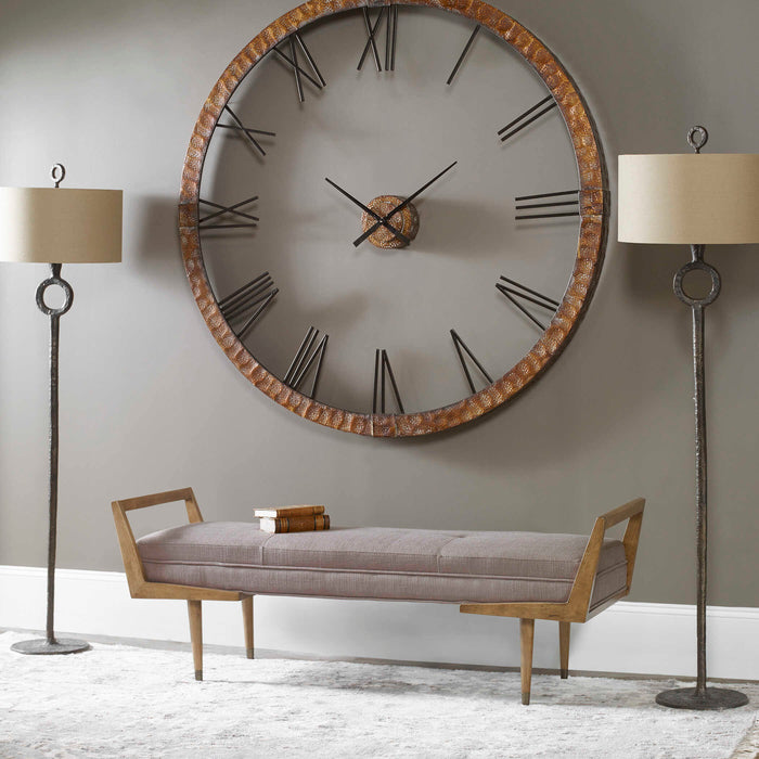 Ferro One Light Floor Lamp Aged Rust Bronze-Lamps-Uttermost-Lighting Design Store