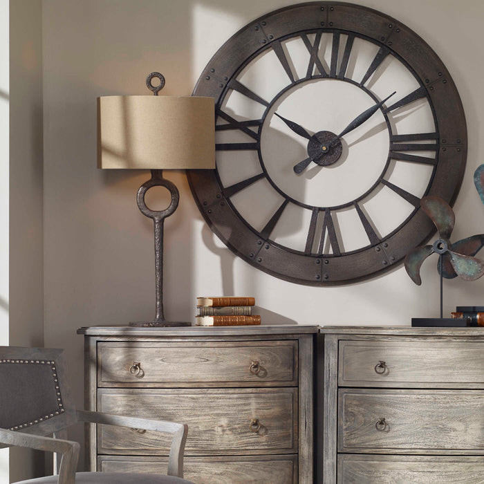 Ferro One Light Table Lamp Rust Bronze-Lamps-Uttermost-Lighting Design Store