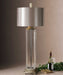 Drustan One Light Table Lamp Brushed Champagne-Lamps-Uttermost-Lighting Design Store