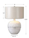 Georgios One Light Table Lamp Ivory Glaze with Dark Tan Undertones-Lamps-Uttermost-Lighting Design Store