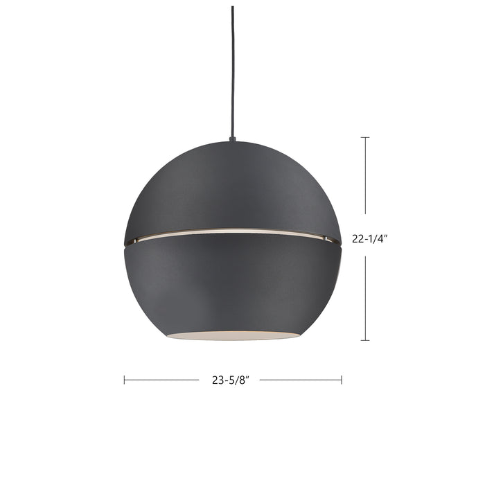 Lucas One Light Pendant Black-Pendants-Kuzco Lighting-Lighting Design Store