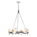 Lucian Six Light Chandelier Polished Nickel/Alabaster-Large Chandeliers-Alora-Lighting Design Store