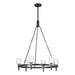 Lucian Six Light Chandelier Clear Crystal/Urban Bronze-Large Chandeliers-Alora-Lighting Design Store