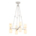 Lucian Eight Light Chandelier Polished Nickel/Alabaster-Mid. Chandeliers-Alora-Lighting Design Store