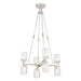 Lucian Eight Light Chandelier Clear Crystal/Polished Nickel-Mid. Chandeliers-Alora-Lighting Design Store