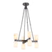 Lucian Eight Light Chandelier Urban Bronze/Alabaster-Mid. Chandeliers-Alora-Lighting Design Store