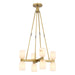 Lucian Eight Light Chandelier Vintage Brass/Alabaster-Mid. Chandeliers-Alora-Lighting Design Store