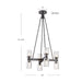 Lucian Eight Light Chandelier Urban Bronze/Alabaster-Mid. Chandeliers-Alora-Lighting Design Store