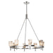 Lucian Eight Light Chandelier Polished Nickel/Alabaster-Large Chandeliers-Alora-Lighting Design Store