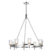 Lucian Eight Light Chandelier Clear Crystal/Polished Nickel-Large Chandeliers-Alora-Lighting Design Store