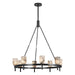Lucian Eight Light Chandelier Urban Bronze/Alabaster-Large Chandeliers-Alora-Lighting Design Store