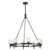 Lucian Eight Light Chandelier Clear Crystal/Urban Bronze-Large Chandeliers-Alora-Lighting Design Store