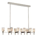 Lucian Ten Light Linear Pendant Polished Nickel/Alabaster-Linear/Island-Alora-Lighting Design Store