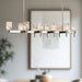 Lucian Ten Light Linear Pendant Polished Nickel/Alabaster-Linear/Island-Alora-Lighting Design Store