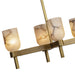 Lucian Ten Light Linear Pendant Vintage Brass/Alabaster-Linear/Island-Alora-Lighting Design Store