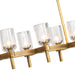 Lucian Ten Light Linear Pendant Clear Crystal/Vintage Brass-Linear/Island-Alora-Lighting Design Store