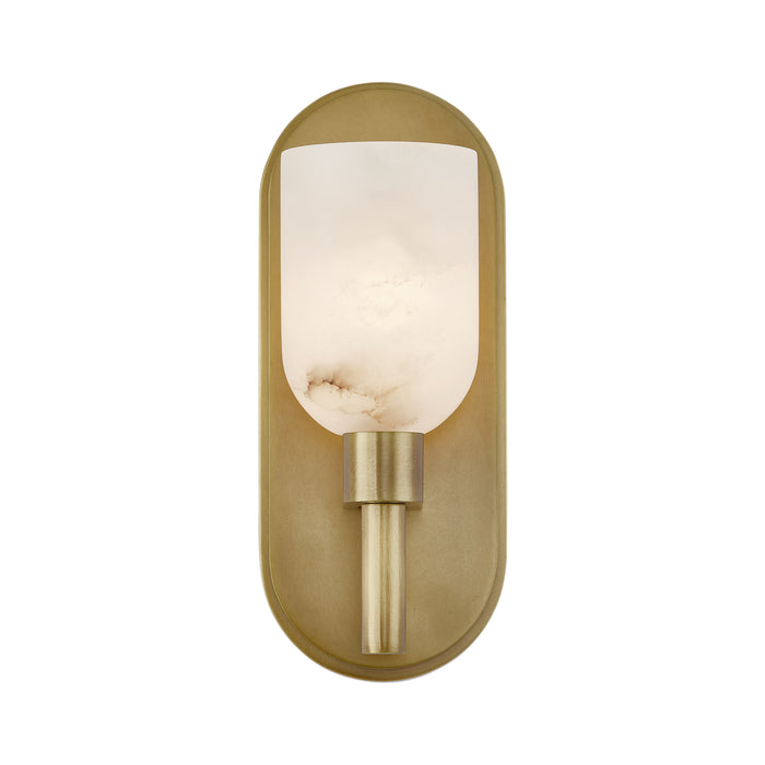 Lucian One Light Vanity Vintage Brass/Alabaster-Sconces-Alora-Lighting Design Store