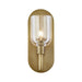 Lucian One Light Vanity Clear Crystal/Vintage Brass-Sconces-Alora-Lighting Design Store
