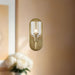 Lucian One Light Vanity Clear Crystal/Vintage Brass-Sconces-Alora-Lighting Design Store