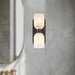 Lucian Two Light Vanity Urban Bronze/Alabaster-Bathroom Fixtures-Alora-Lighting Design Store