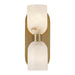 Lucian Two Light Vanity Vintage Brass/Alabaster-Sconces-Alora-Lighting Design Store