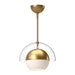 Lucy One Light Pendant Brushed Gold/Opal Matte Glass-Pendants-Alora-Lighting Design Store