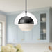 Lucy One Light Pendant Matte Black/Opal Matte Glass-Pendants-Alora-Lighting Design Store
