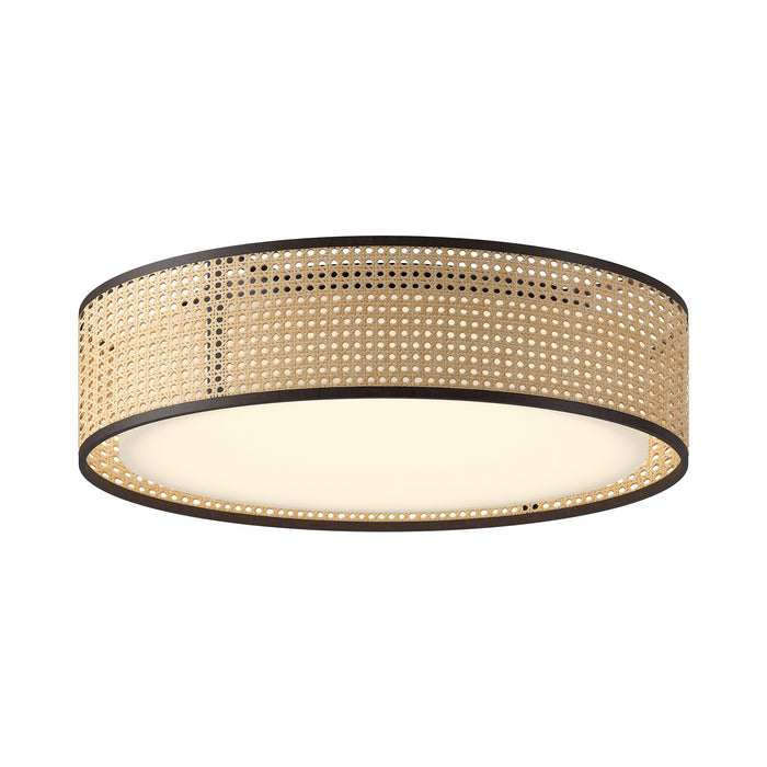 Lyla LED Flush Mount Rattan-Flush Mounts-Alora-Lighting Design Store