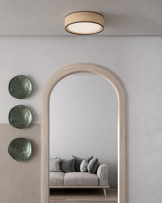 Alora - FM479020RB-5CCT - LED Flush Mount - Lyla - Rattan — Lighting ...