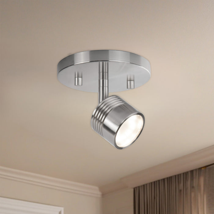 Lyra LED Track Lighting Brushed Nickel-Flush Mounts-Kuzco Lighting-Lighting Design Store