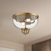 Lancaster Two Light Flush Mount Aged Gold-Flush Mounts-Alora-Lighting Design Store