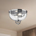 Lancaster Two Light Flush Mount Chrome-Flush Mounts-Alora-Lighting Design Store