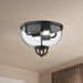 Lancaster Two Light Flush Mount Matte Black-Flush Mounts-Alora-Lighting Design Store