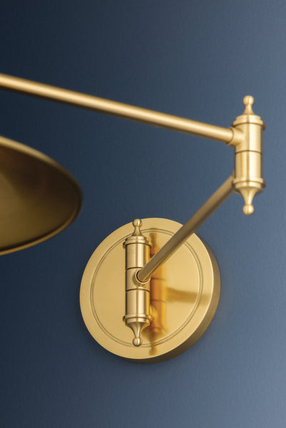 Lithgow LED Wall Sconce Aged Brass-Lamps-Hudson Valley-Lighting Design Store