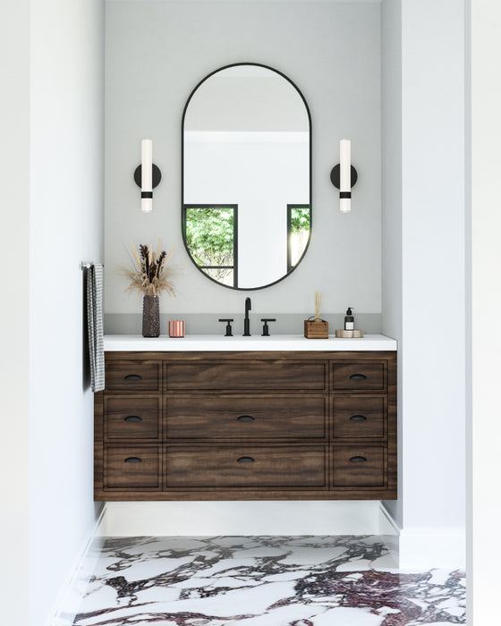 Madison LED Wall/Vanity Urban Bronze/Glossy Opal-Sconces-Alora-Lighting Design Store
