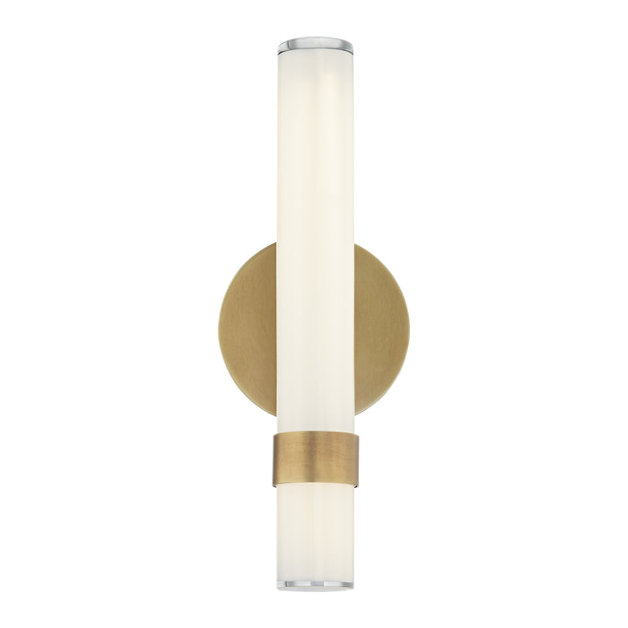 Madison LED Wall/Vanity Vintage Brass/Glossy Opal-Sconces-Alora-Lighting Design Store
