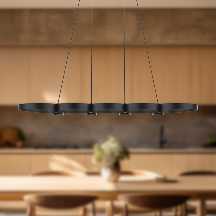 Maestro LED Linear Pendant Black-Linear/Island-Kuzco Lighting-Lighting Design Store