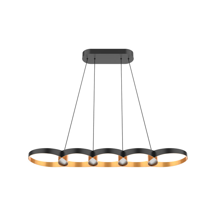 Maestro LED Linear Pendant Black/Gold-Linear/Island-Kuzco Lighting-Lighting Design Store