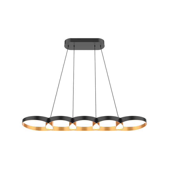 Maestro LED Linear Pendant Black/Gold-Linear/Island-Kuzco Lighting-Lighting Design Store
